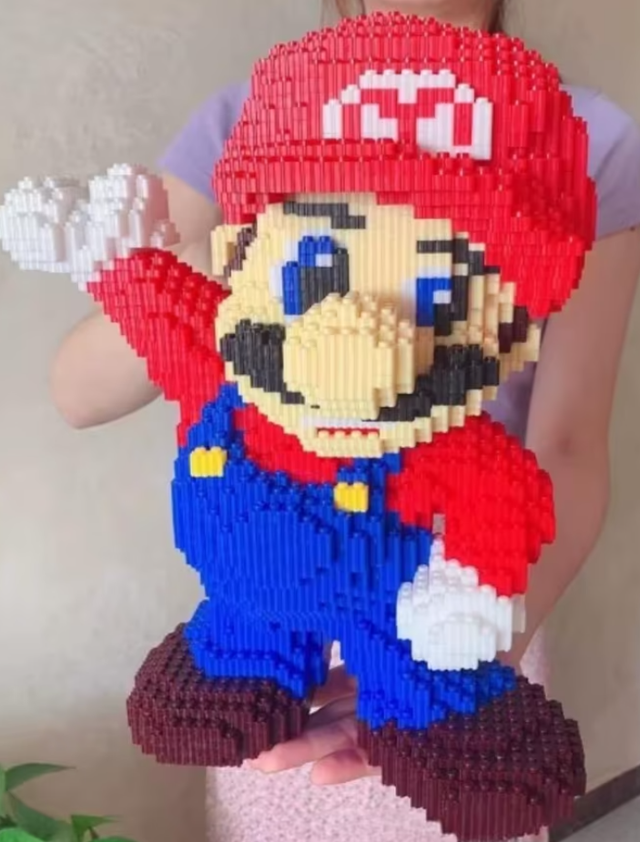 Prachtige bouwblokken set Super Mario figuur groot (35cm)