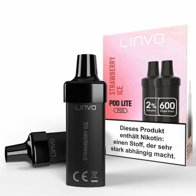 LINVO POD LITE KIT - PREFILLED PODS (2 STÜCK) - STRAWBERRY ICE - 20MG/ML // STEUERWARE
