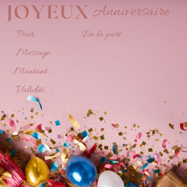 Carte-cadeau festive