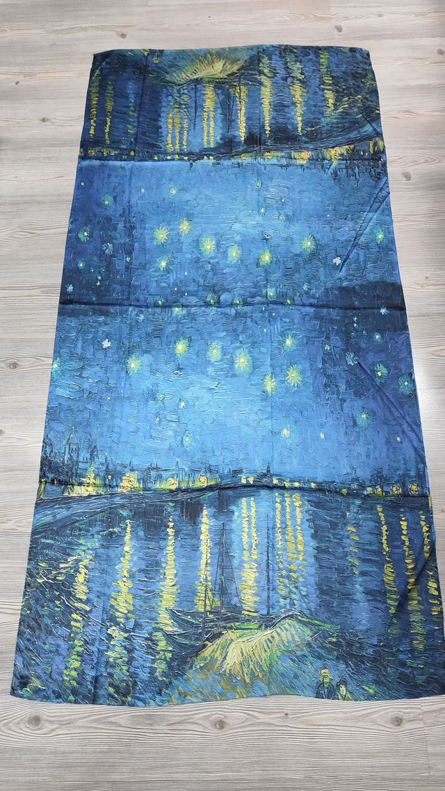 Stola Notte stellata sul Rodano di Vincent Van Gogh in seta