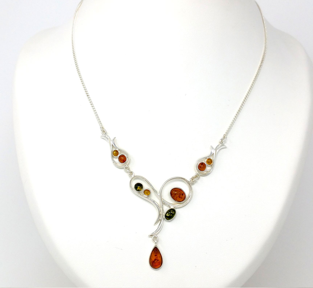 COLLIER AMBRE VERITABLE ARGENT 925/1000 SPIRALE 3170517