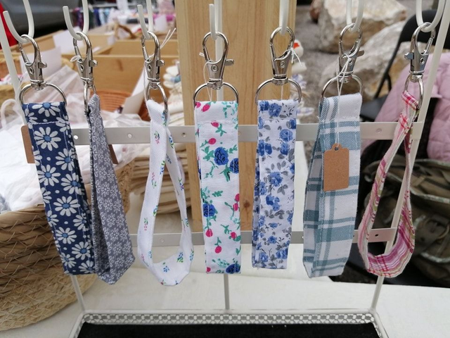 Porte clef bandeau tissu