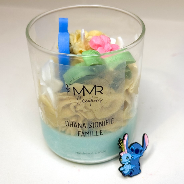 « Ohana signifie famille » - Bougie artisanale parfumée