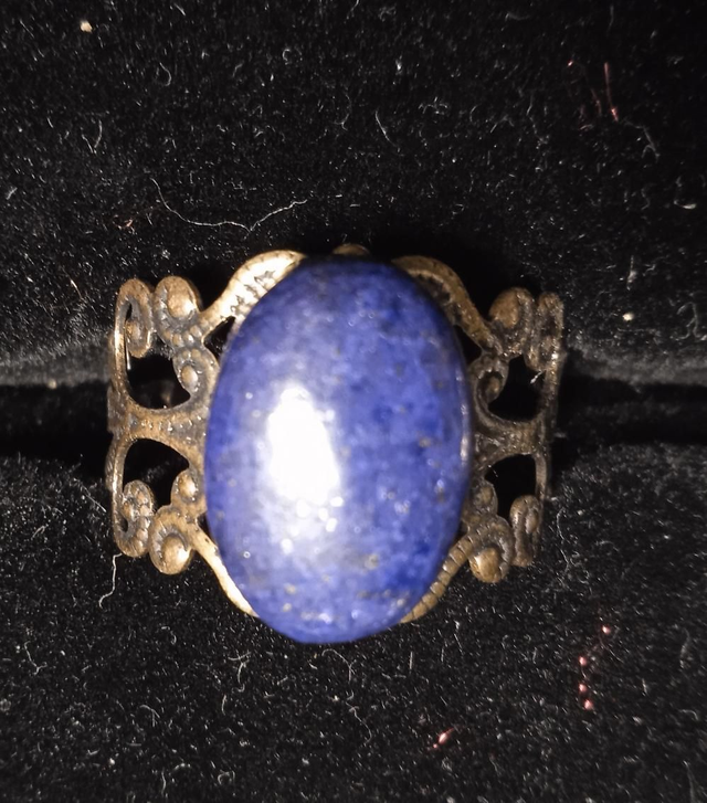 lapis lazuli (bague baroque bronzée) 
