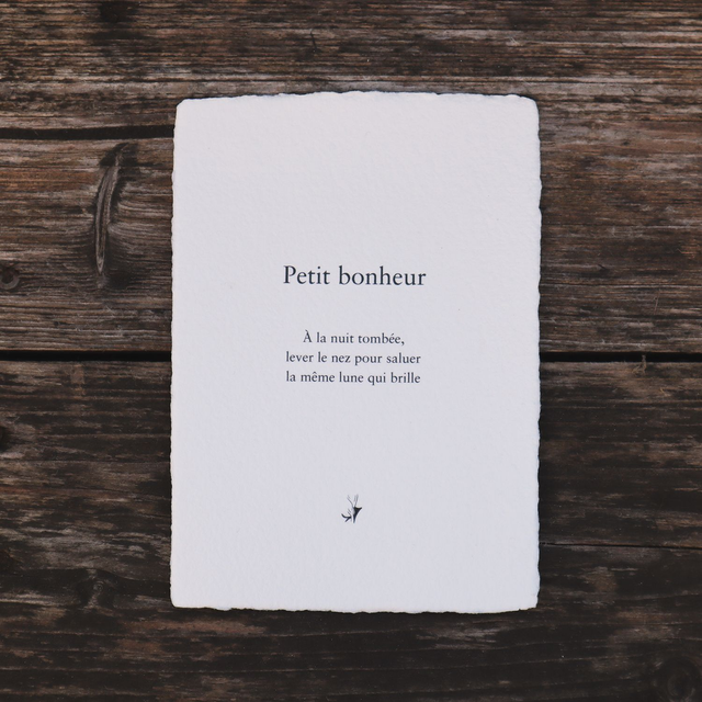 Carte &quot; Petit bonheur &quot;
