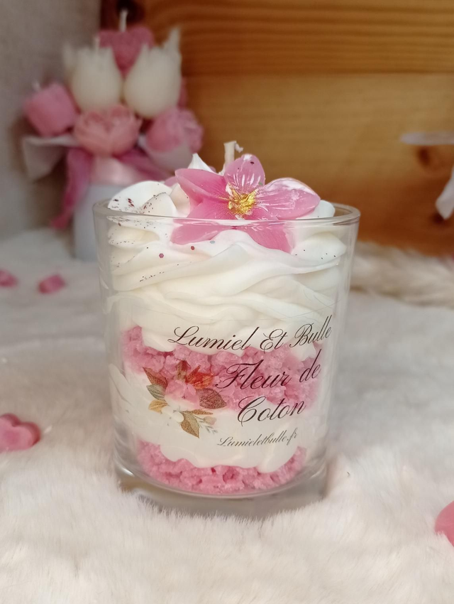 bougie gourmande Fleur de coton XL