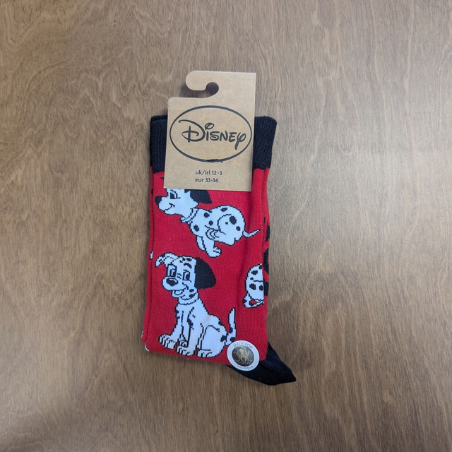 101 Dalmations Socks - Child 12-3 Red/Black