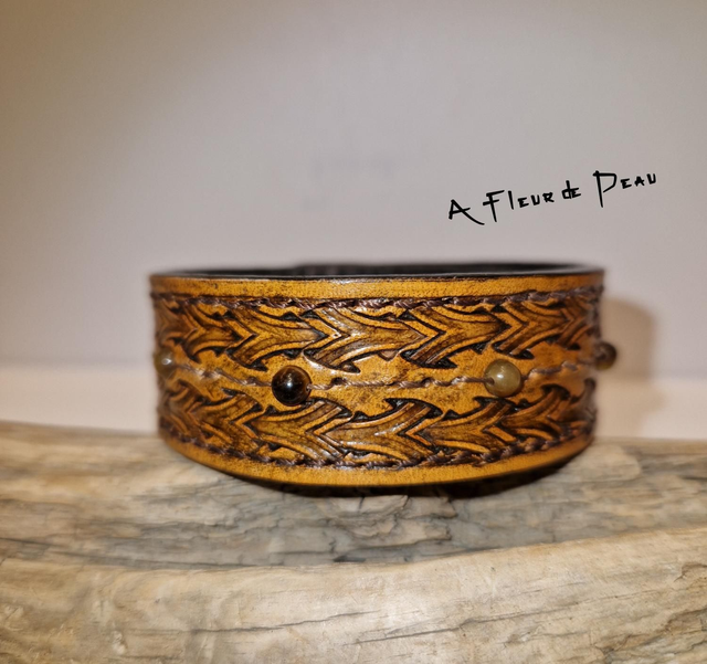 Bracelet cuir oeil de tigre