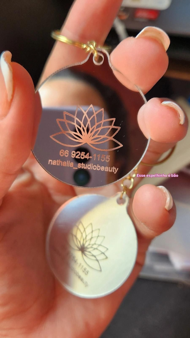 Kit Chaveiro Espelhado Personalizado