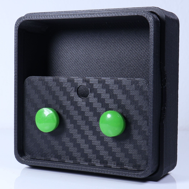 Hypoallergenic 8mm Large Solid Green Round Cut Polymer Clay Plastic Back Stud Earrings With Designer Carbon Fiber Jewellery Box