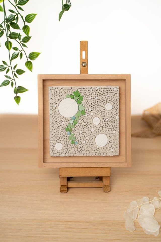 Tableau OXYGÈNE, mosaïque de grès et d'argile