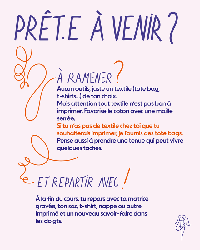 Linogravure sur textile (ados-adulte)