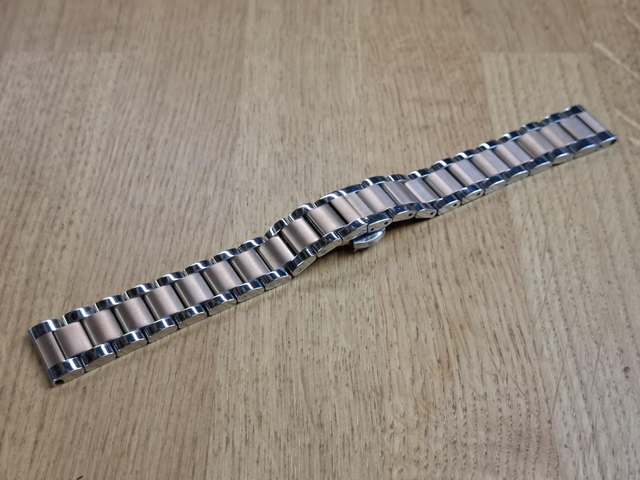 Stainless Steel &amp; Rose Gold Link Bracelet