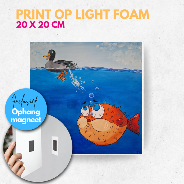 Blobvis en eend | Light foam met magneet