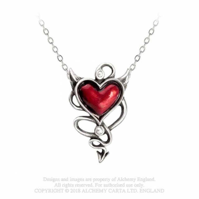 Parure "Péché d'Amour"  (pendentif + boucle d'oreille)