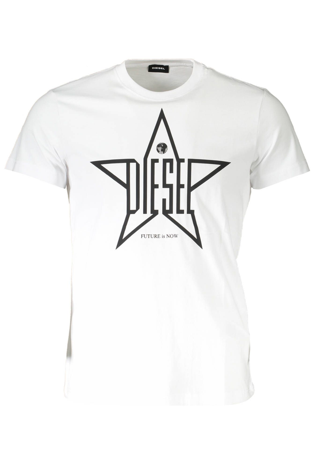 DIESEL T-SHIRT MANICHE CORTE UOMO BIANCO
