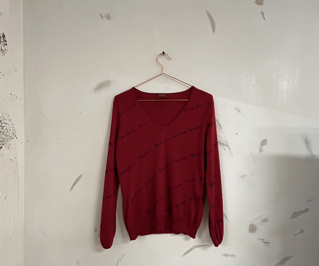 Reworked maglione con print 