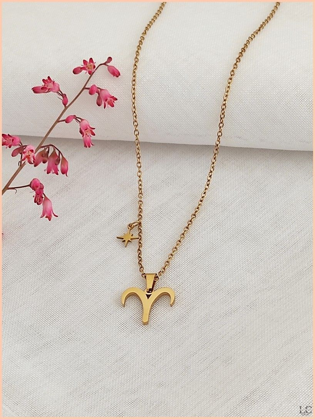 Collier signe du zodiaque doré