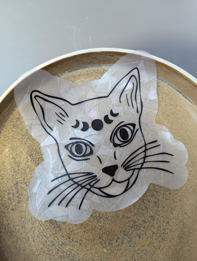 Suncatcher Stickers &quot;Chat Lune&quot;