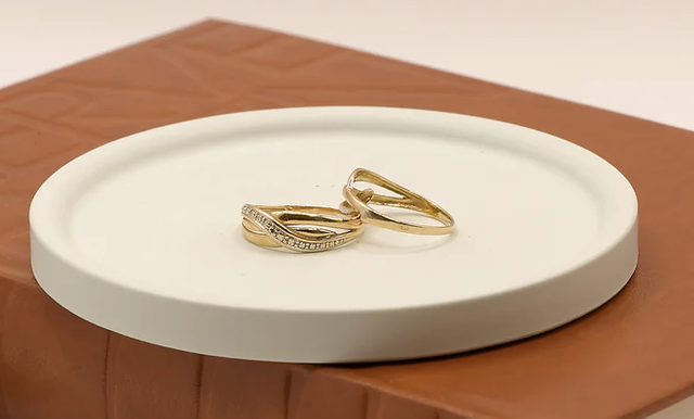 Plateau en jesmonite  &quot; Floria&quot;