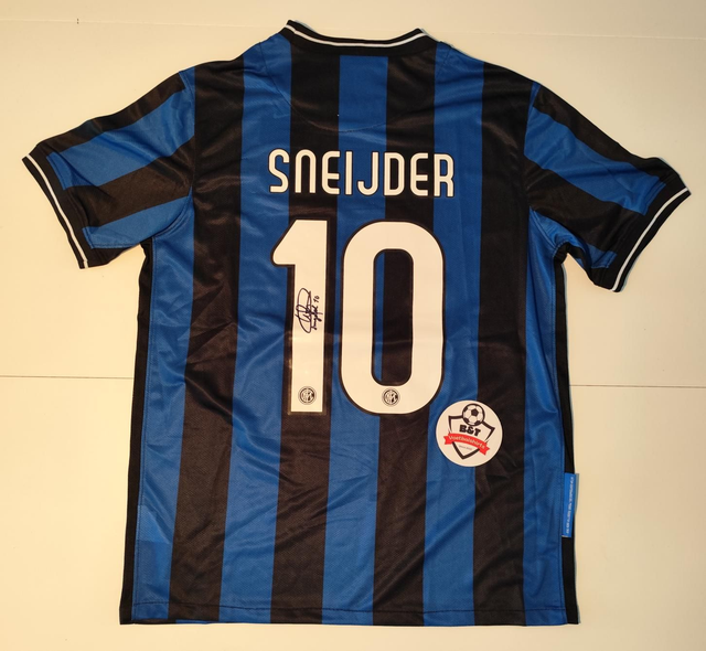 Gesigneerd Wesley Sneijder Inter Milan "Final Madrid 2010" Shirt