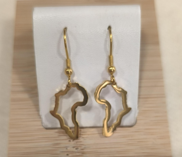 Boucles d'oreilles Afrique contour