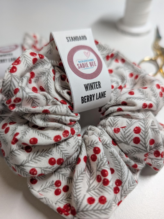 Winter Berry Lane Scrunchie