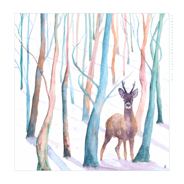 Carte postale - chevreuil 