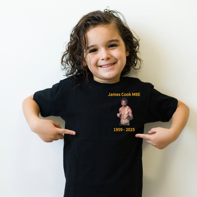 James Cook MBE remembrance kids sizes available crewneck T-shirt