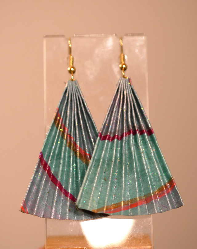 Parchemins menthe paillettes