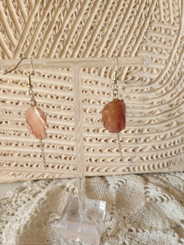 Boucles d'oreilles pétales de cognassier