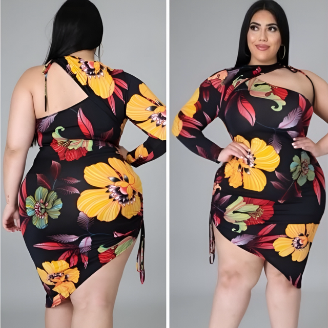 Robe curvy « Flora Exotica »