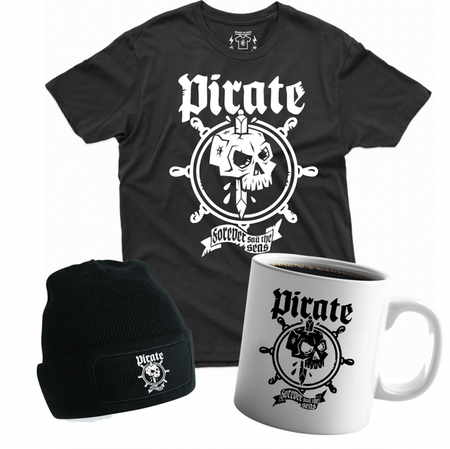 "PIRATE" Tshirt, Sweat, Bonnet, Totebag, Mug