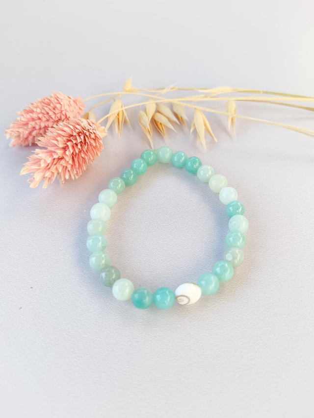 Bracelet Amazonite et sainte Lucie 