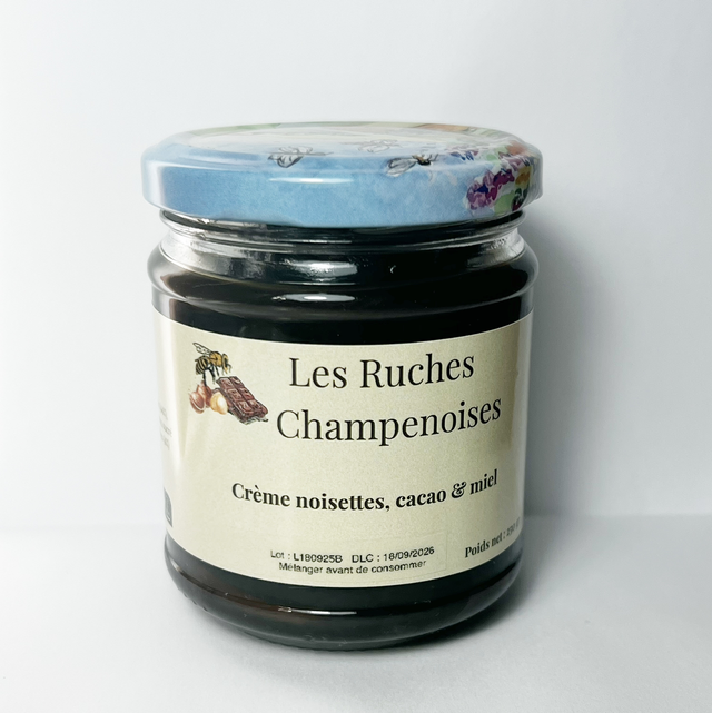 Crème noisettes cacao &amp; miel 250gr