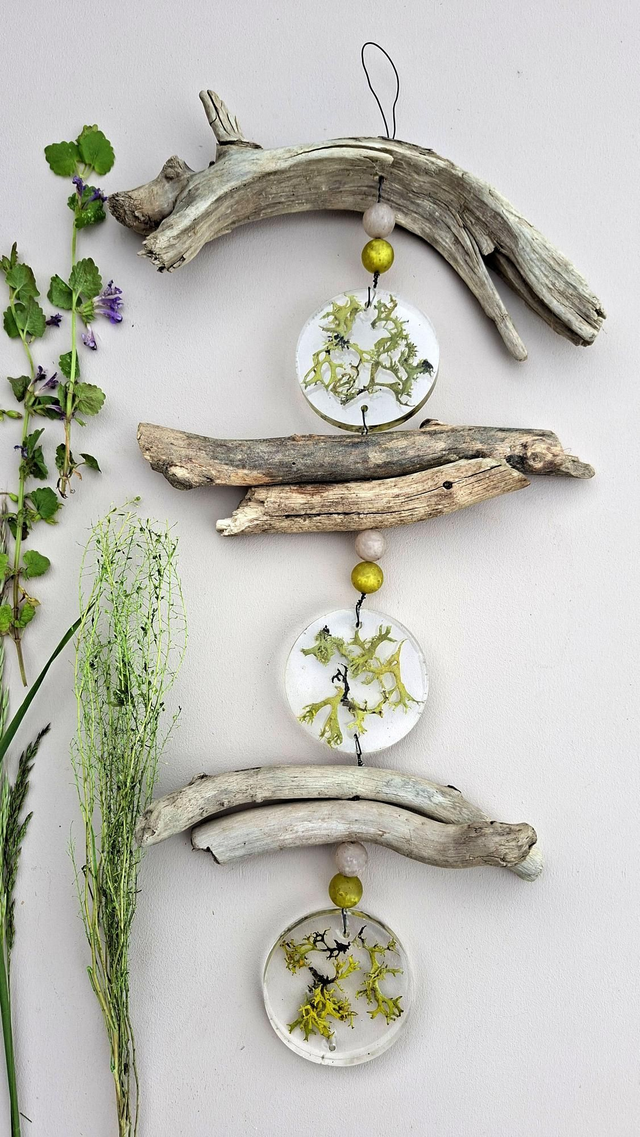 Stilles Windspiel mit Flechten