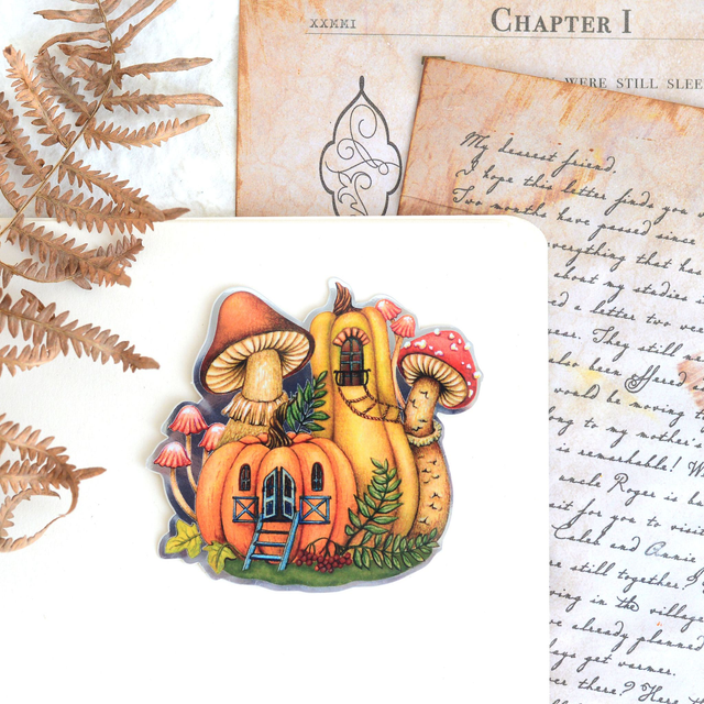 &quot;Pumpkin House&quot; vinyl sticker