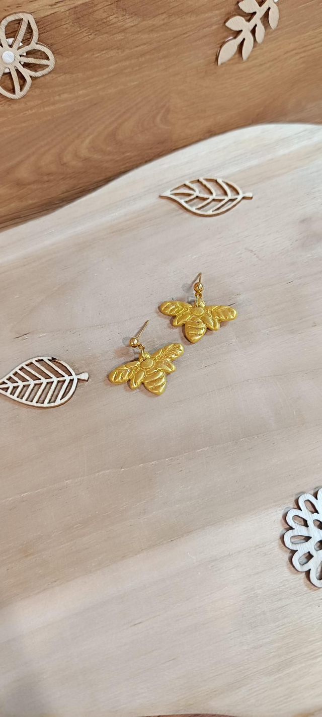 Boucles d'oreilles - Abeille