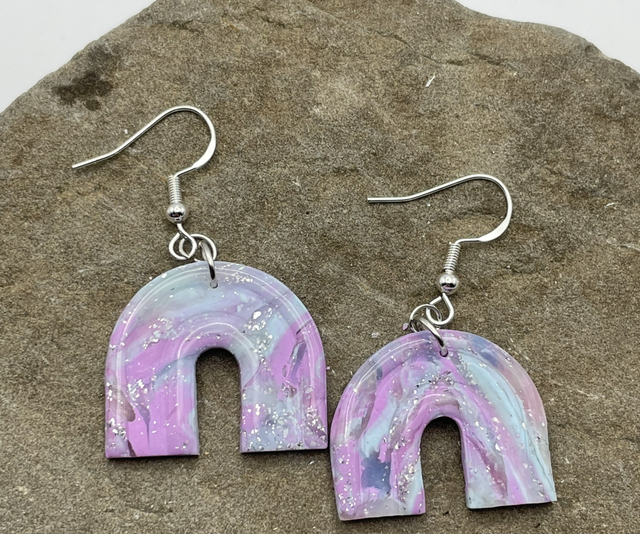 Misty rainbow arches