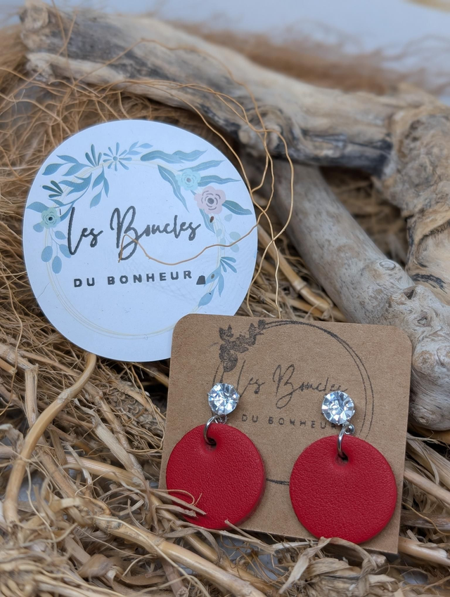 Boucles d&#039;oreilles Anti Gaspi rouge ag042