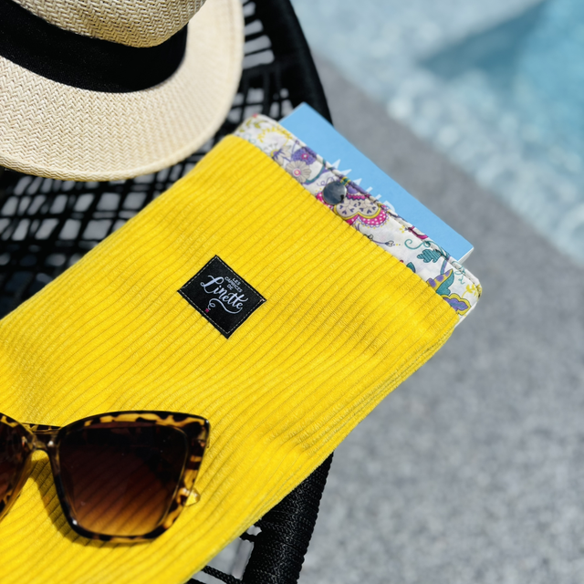 POCHETTE VELOURS COLZA &amp; LIBERTY 