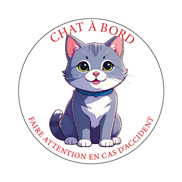 Stickers chat gris 2