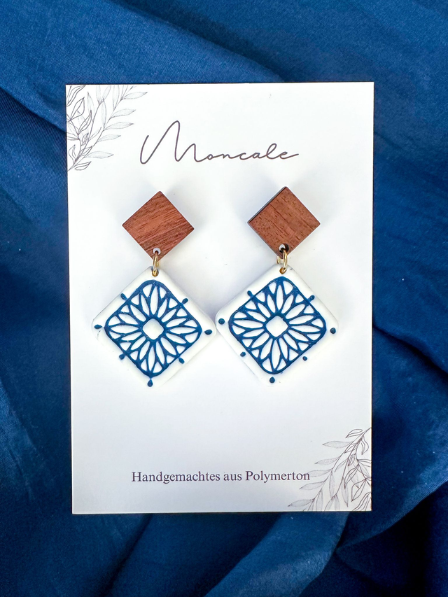 Summer - Blaue Fliesen Ohrringe #01