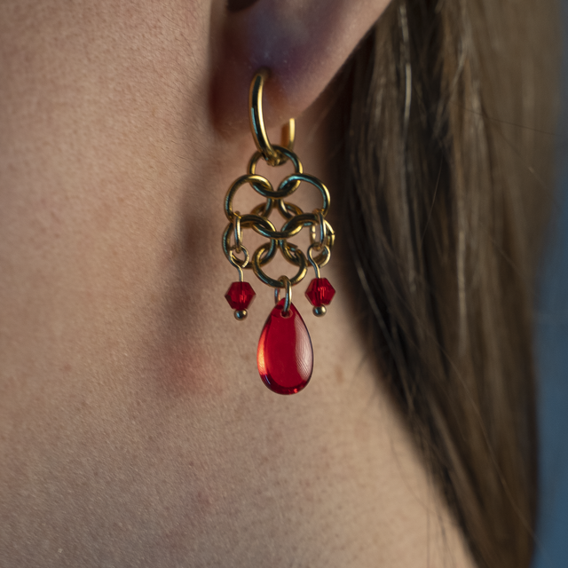 Little Báthory - Boucles d&#039;oreilles dorées