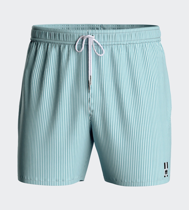 SHORT DE BAIN IMPETUS LEGEND À RAYURES - BLEU CLAIR