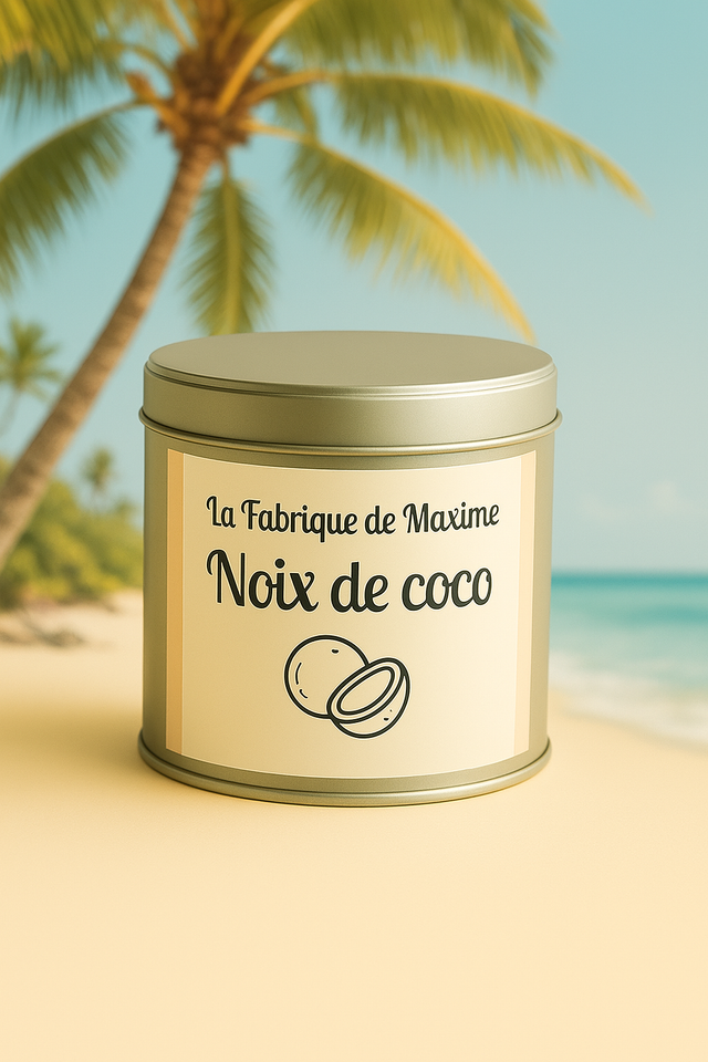 Bougie artisanale parfumée Noix de coco  – 150gr