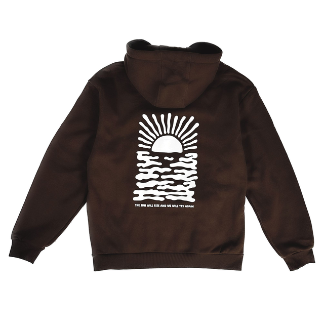 Fluffy Zip Hoody unisex "Sunrise" - braun