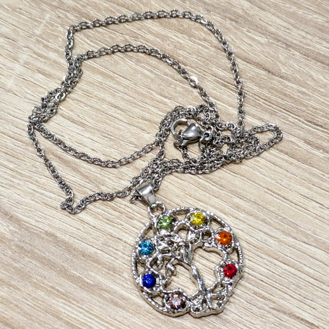 Collier "7 chakras" arbre de vie