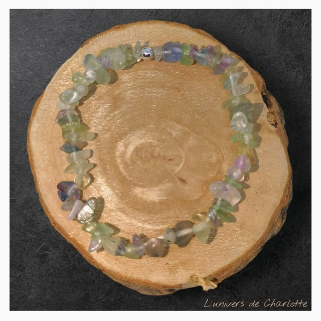 Bracelet "Fluorite" baroque BR-224