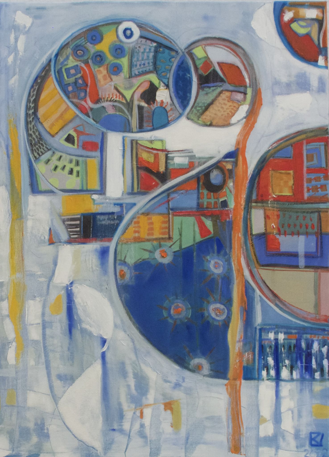 ART ABSTRACT OIL ON CANVAS - IS-LANDme 